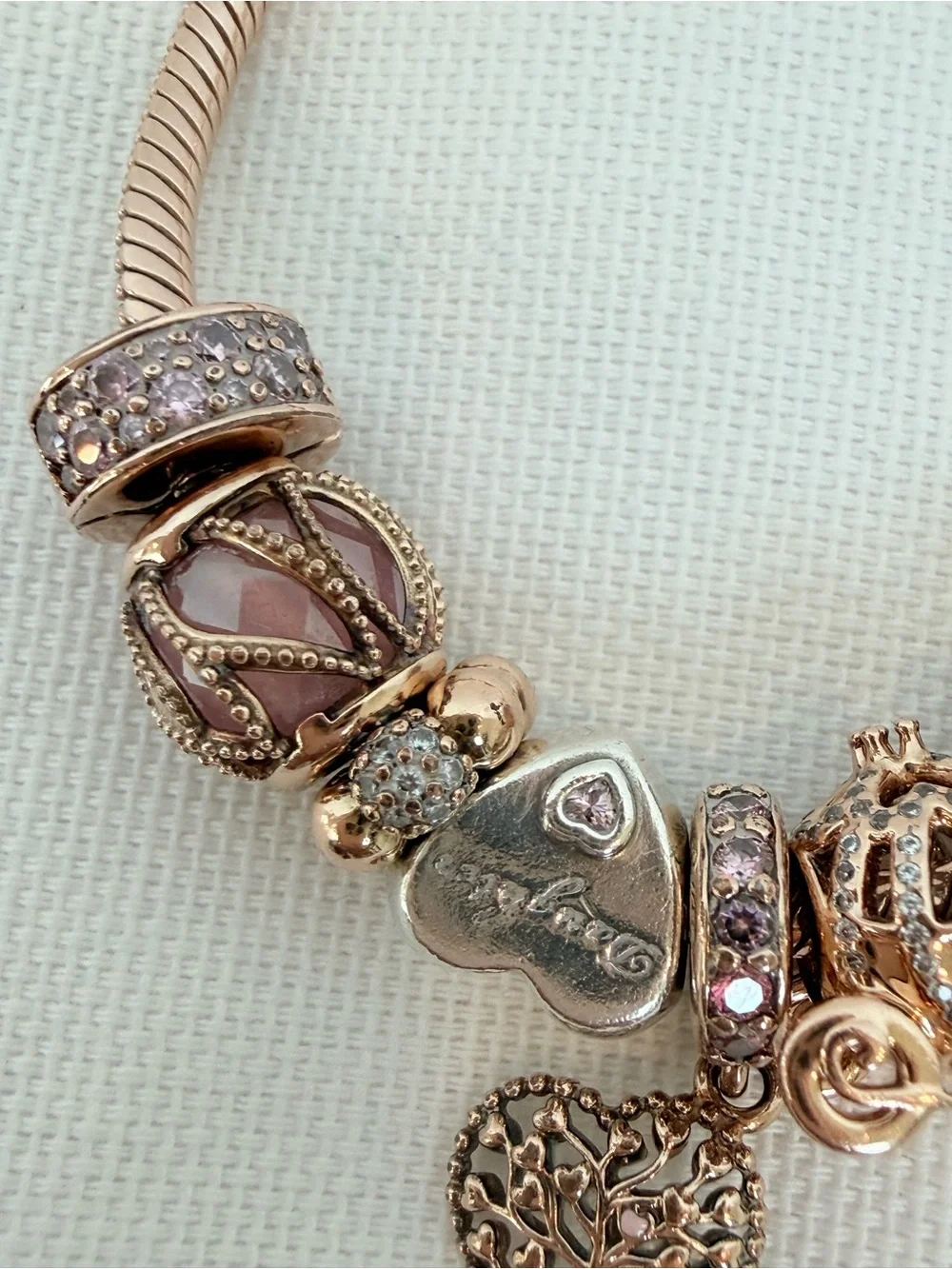 Pandora Disney Parks Rose Gold Charm Bracelet